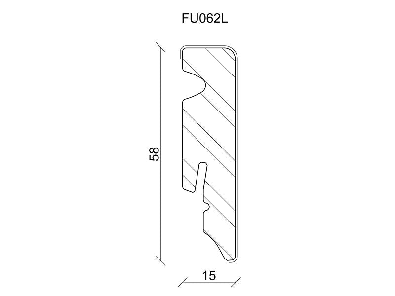 SL028 Leiste Cube MDF-foliert 553839 zu OF.4400/6225/4603/4636/6294/4403