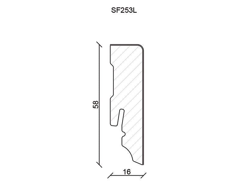SL514 Leiste Cube Fichte-furniert SU153L (SF253L) Eiche dunkel geölt (B)