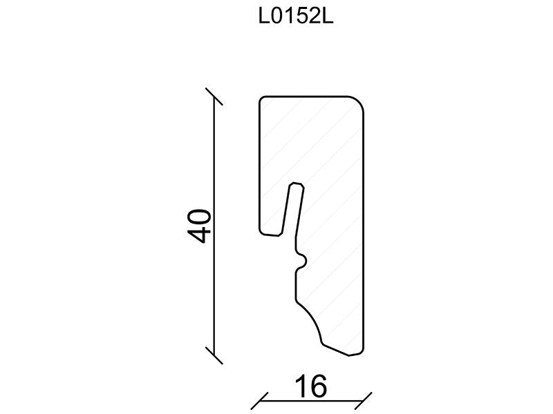 SL800 Leiste Cube Kiefer massiv L0152L weiß RAL 9010 deckend lackiert