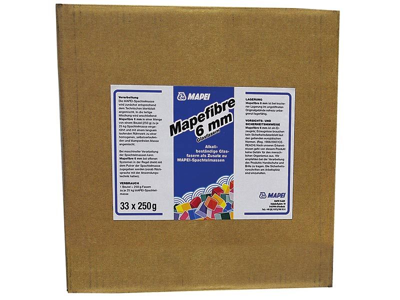 Mapei Mapefibre 250 gr. - 6 mm Glasfasern zum Einmischen in Spachtelmasse