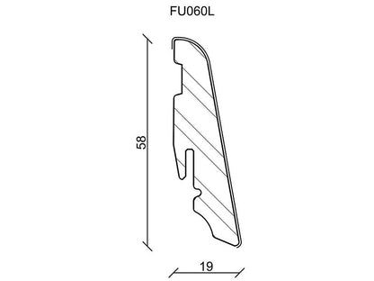 SL009-B Leiste Soft MDF-foliert 553386 zu OF. 7019/8102