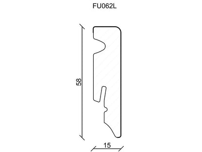 SL001-A Leiste Cube MDF-foliert 553190 zu OF.6001/6092/6123