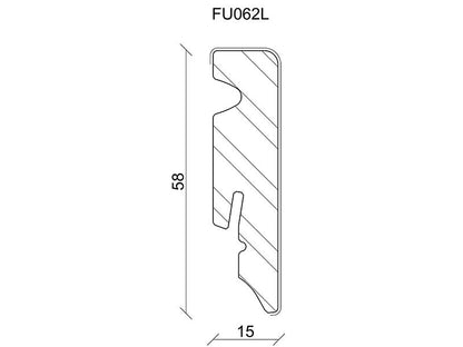 SL016 Leiste Cube MDF-foliert 553329 zu OF. 6121/6249/8185/8767