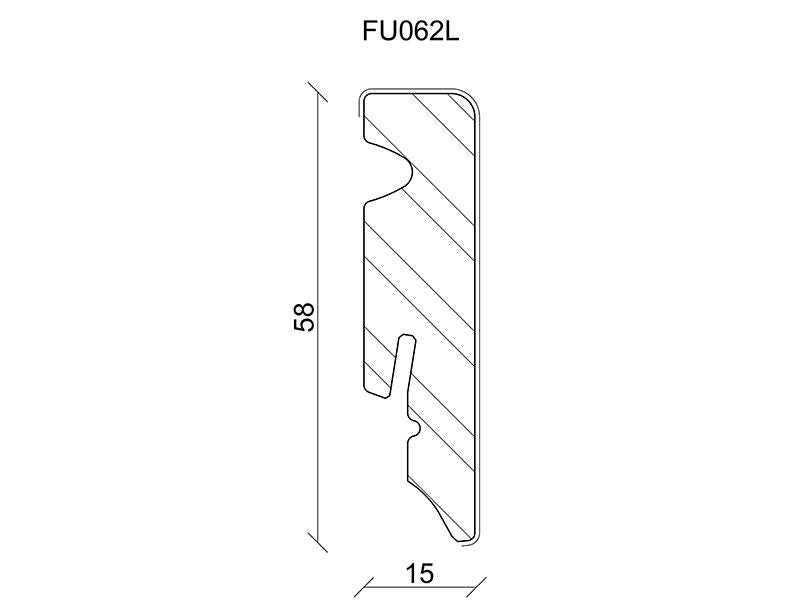 SL022 Leiste Cube MDF-foliert 553383 zu OF. 6142 (B)