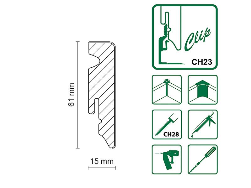 SL070-A Leiste Cube MDF-foliert 554615 zu OF. 6030 (B)