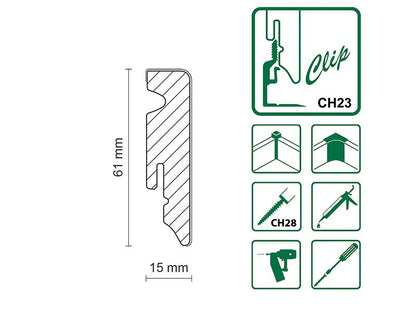 SL070-A Leiste Cube MDF-foliert 554615 zu OF. 6030 (B)