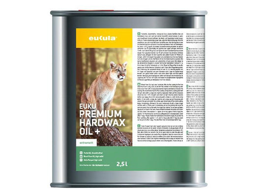 eukula euku Premium hardwax Oil+ 2,5 ltr. seidenmatt, wasserbeständig für Holzböden