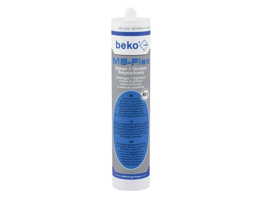 beko MS-Flex Kleben + Dichten 300 ml weiß - dauerelastisch, f. unterschied. Materialien