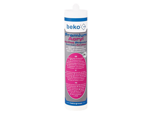 beko Premium-Acryl mit 20% Dehnung 310 ml weiß - Profiqualität, hohe Haftfäigkeit