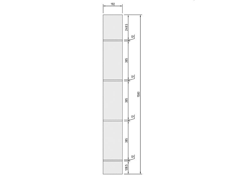 Glas ESG Atos für LA 4 schmal / STC