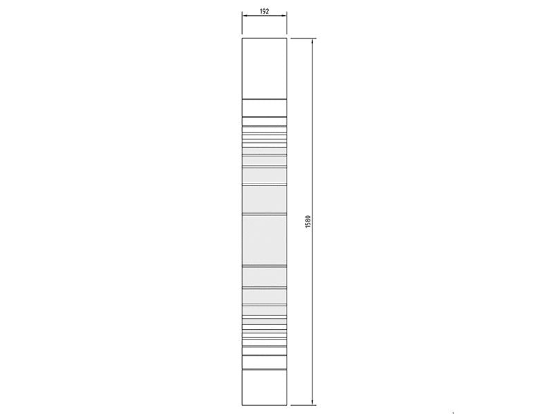 Glas ESG Struktura 8 für LA 4 schmal / STC