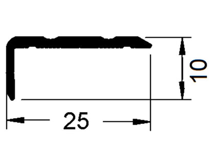 S Winkelprofil 8710 SK (25 x 10 mm) Silber 2,70 m