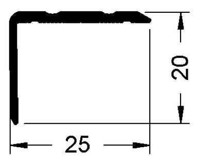 S Winkelprofil 8711 SK (25 x 20 mm) Silber 2,70 m