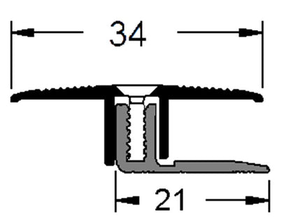 S Übergangsprofil 8221 (6,5-16 mm) Edelstahl VERSCHRAUBBAR) 2,70 m