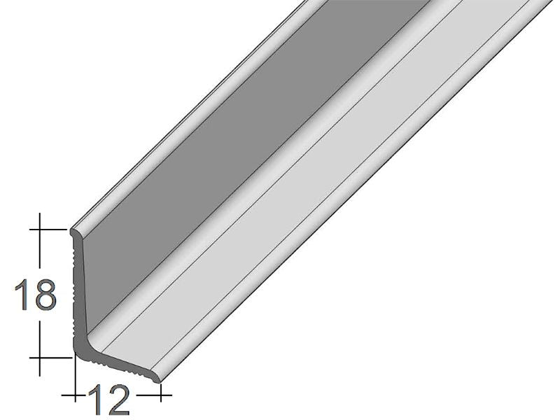 S Wandabschlussprofil 8550 SK (18 x 12 mm) Edelstahl 2,70 m lang