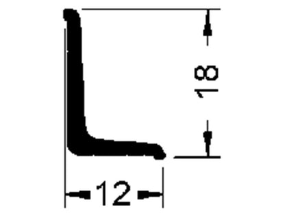 S Wandabschlussprofil 8550 SK (18 x 12 mm) Edelstahl 2,70 m lang