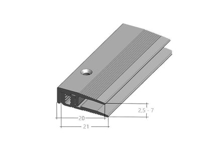 S Abschlussprofil 8233 (2,5 - 7 mm) Edelstahl (VERSCHRAUBBAR) 2,70 m