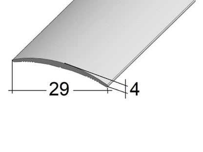 S Übergangsprofil 8129 VSK Edelstahl poliert V2A (30 x 1 mm) 2,70 m