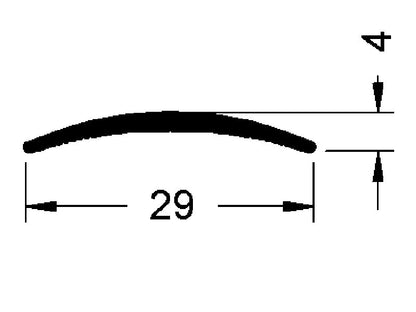 S Übergangsprofil 8129 VSK Edelstahl poliert V2A (30 x 1 mm) 2,70 m