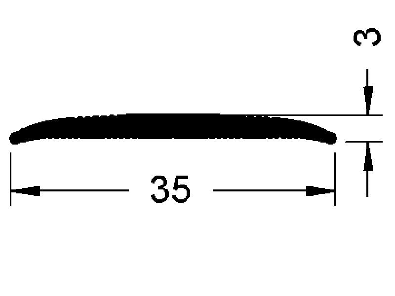 S Übergangsprofil 8135 SK Edelstahl (35 x 3 mm) 2,70 m