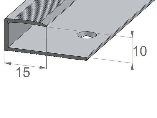 S Einfassprofil 8610 (8,5 - 10 mm) Silber versenkt gebohrt 2,70 m