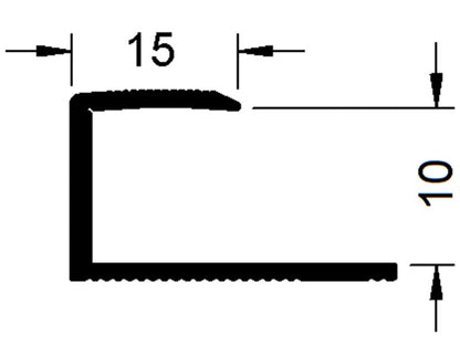 S Einfassprofil 8610 (8,5 - 10 mm) Silber versenkt gebohrt 2,70 m