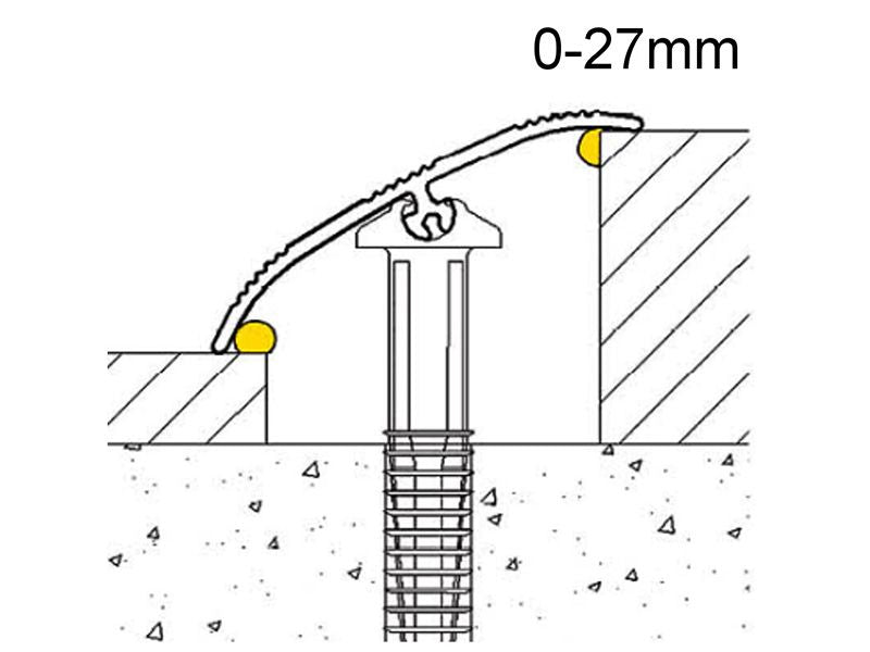 Übergangsprofil Dowel-Fix DOW06 "3in1" (max. 27mm) Eiche Provence foliert 0,90 m